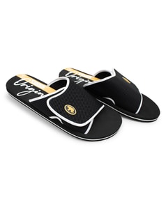 D555 Drake Slider mit Klettverschluss Schwarz